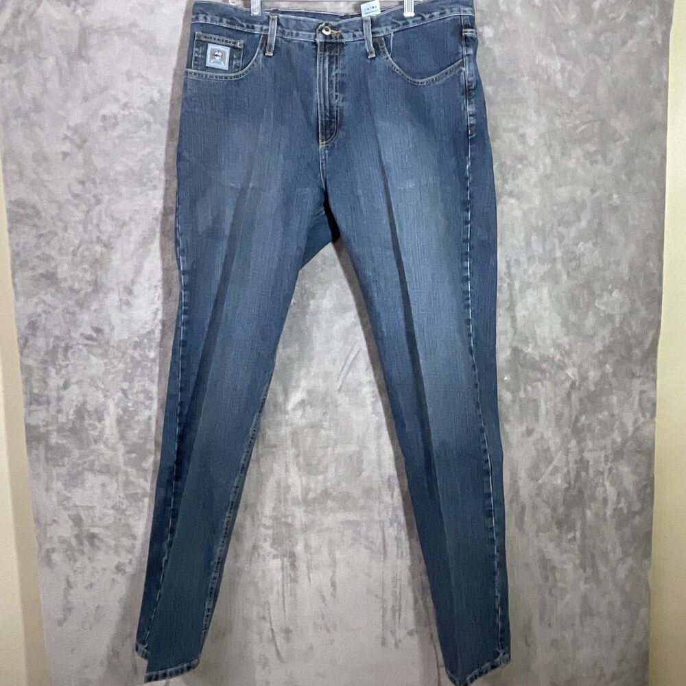 Cinch Silver Label Men's Jeans tag 38x34 (38x 36) slim Fit Straight Leg M Wash